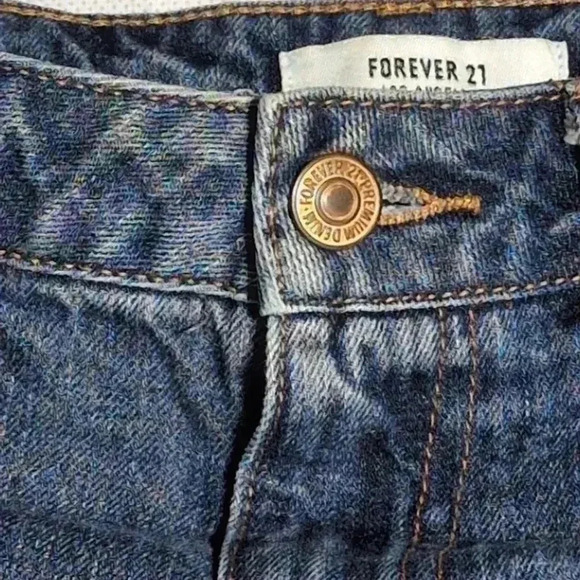 Forever 22 Distressed Blue Jean Short shorts waist 26 - Picture 2 of 4